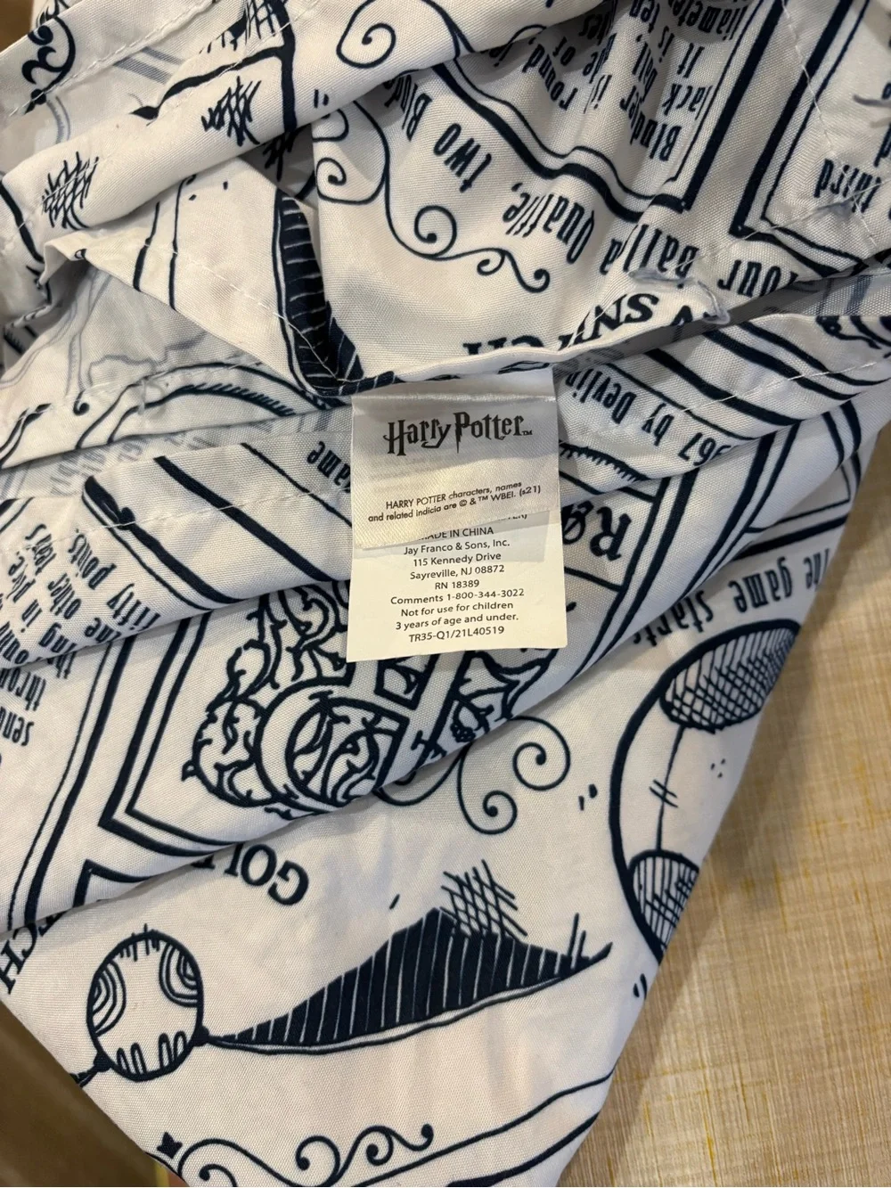 Warner Bros. Harry Potter Quidditch 4 piece twin sheet set